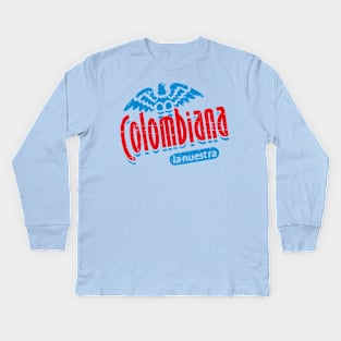 Colombiana - Vintage grunge design Kids Long Sleeve T-Shirt